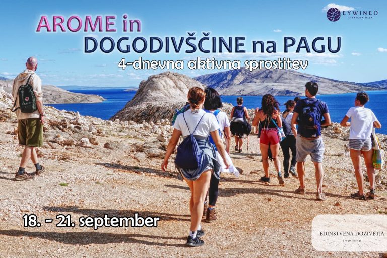 Arome in dogodivščine na Pagu – 4-dnevna aktivna sprostitev